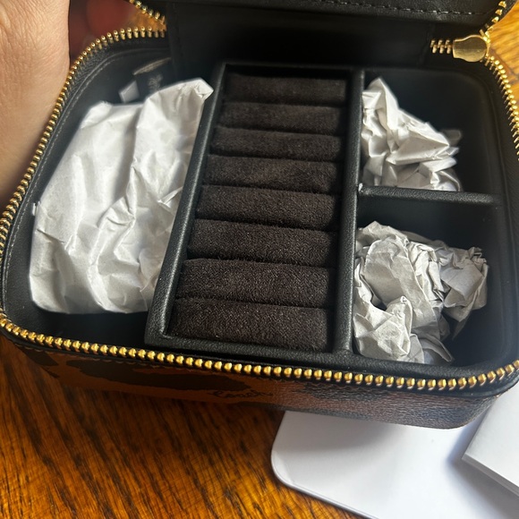 Coach Animal Print Leather Jewellery Box - Picture 3 of 3